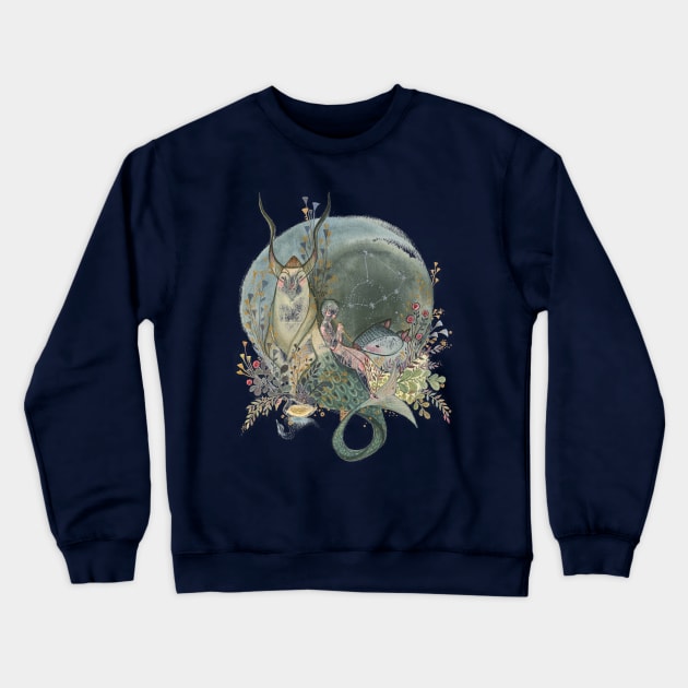 Capricorn Crewneck Sweatshirt by Alina Chau